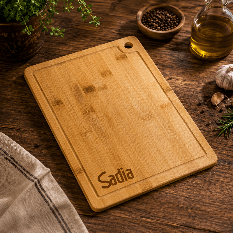 Tábua de Corte com Canaleta 22×28 Personalizada