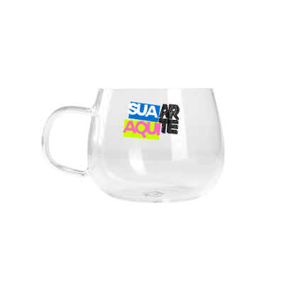 Xícara de Vidro 350ml Personalizada