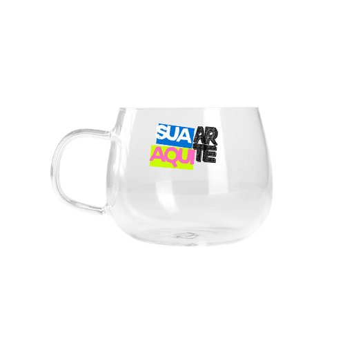 Xícara de Vidro 350ml Personalizada
