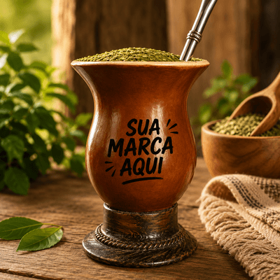 Cuia Pé de Resina Personalizada