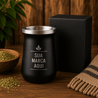 Cuia Térmica Em Aço Inox 250ml Personalizada