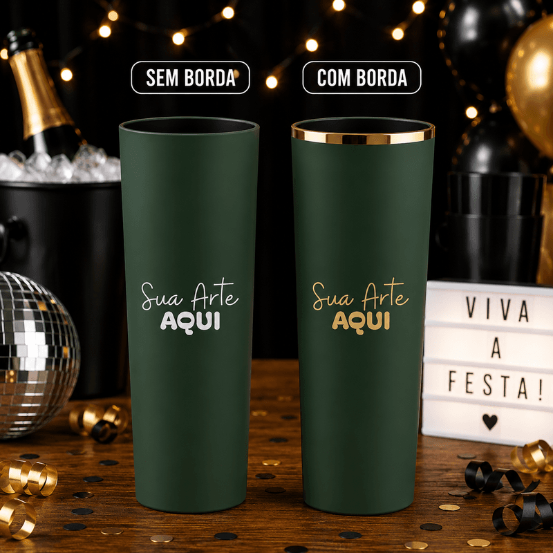 Long Drink 340ml Verde Fosco Personalizado