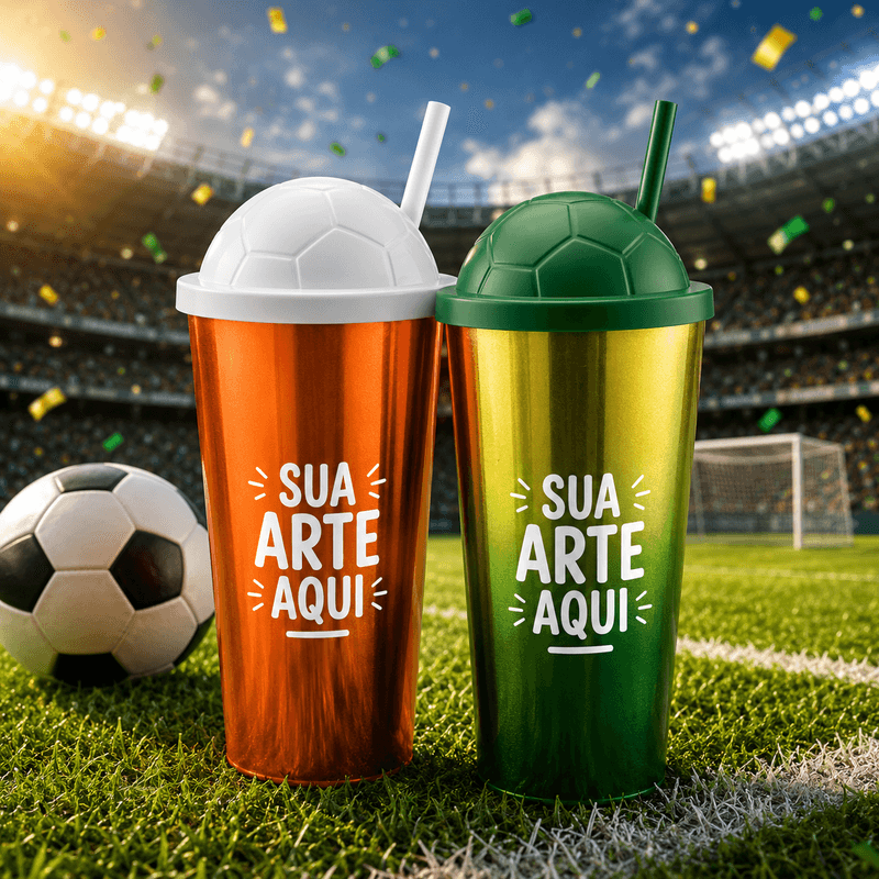 Twister 550ml Metalizado Soccer Personalizado