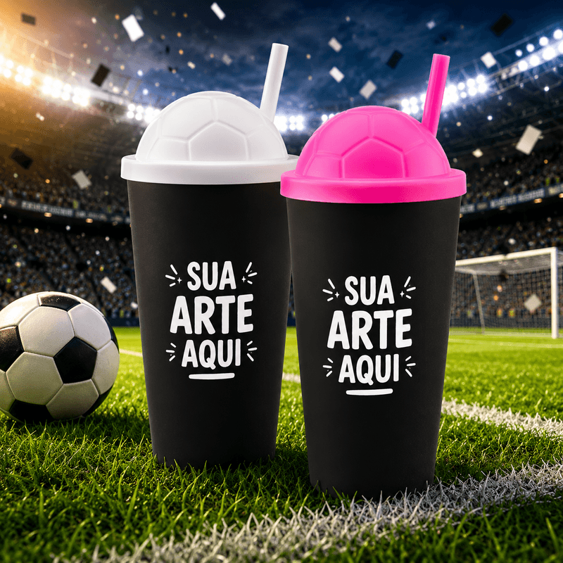 Twister 550ml Preto Fosco Soccer Personalizado