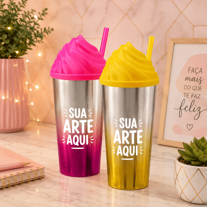Twister 550ml Metalizado Chantilly Personalizado
