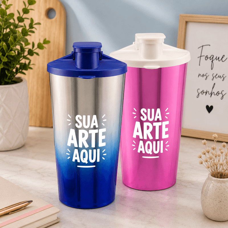 Twister 550ml Metalizado Shake Personalizado