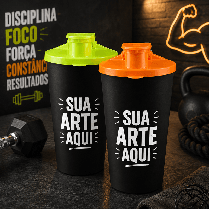 Twister 550ml Preto Fosco Shake Personalizado