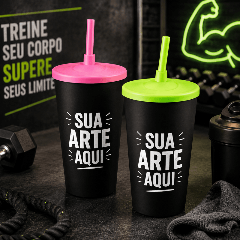 Twister 550ml Preto Fosco Tradicional Personalizado