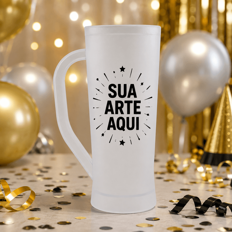 Caneca Slim 400ml Fosca Incolor Personalizada