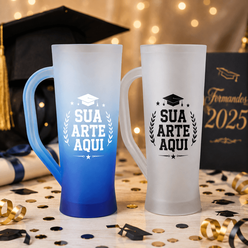 Caneca Slim 400ml Degradê Personalizada