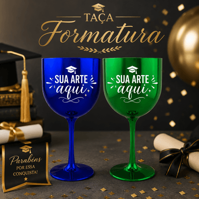 Taça de Gin 550ml Metalizada Personalizada