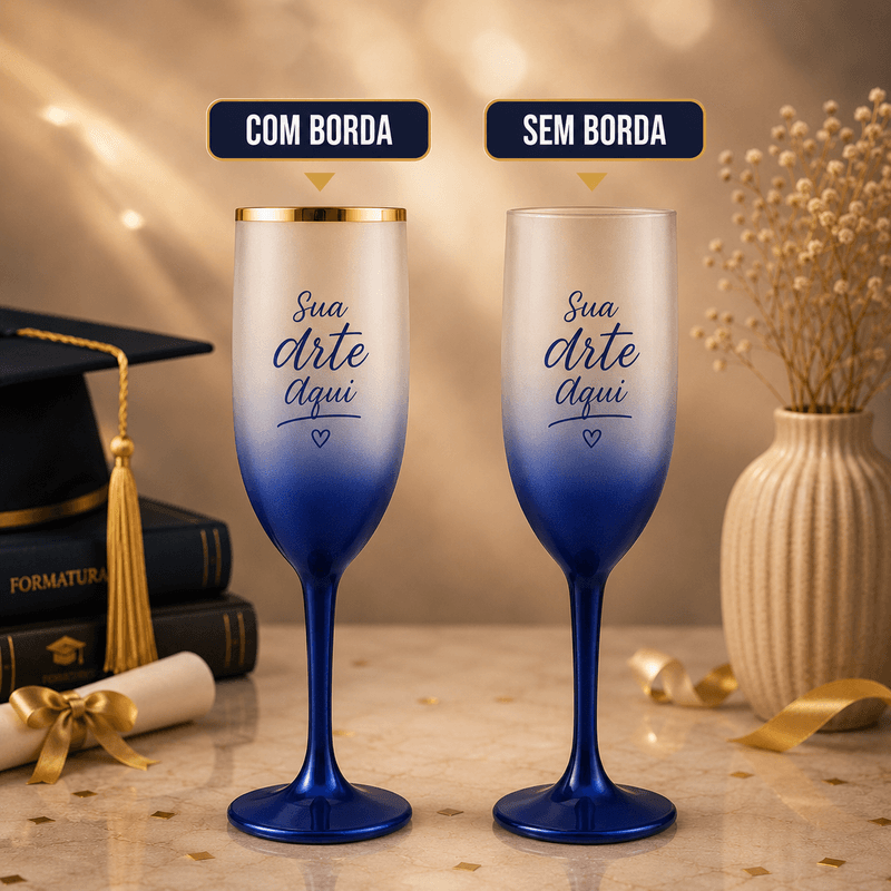 Taça de Champanhe 190ml Degradê Personalizada