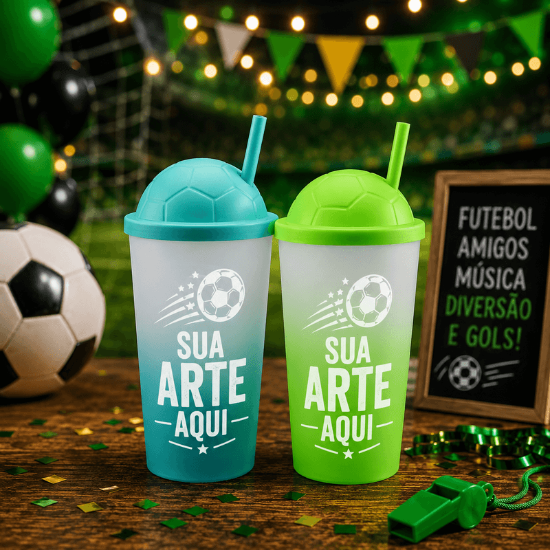 Eco 600ml Degradê Soccer Personalizado
