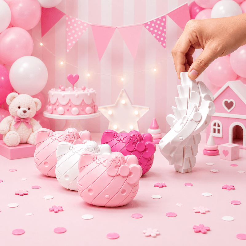 Brinquedo Antiestresse Hello Kitty Retrátil e Deslizante