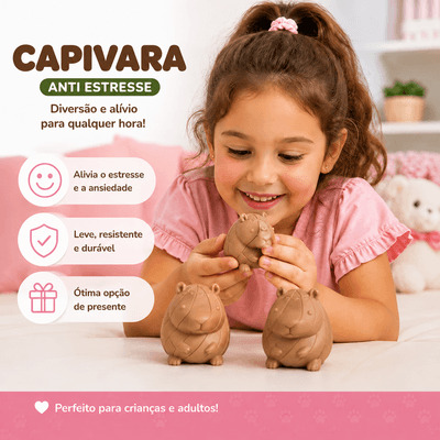 Brinquedo Capivara Antiestresse Retrátil e Deslizante Sensorial