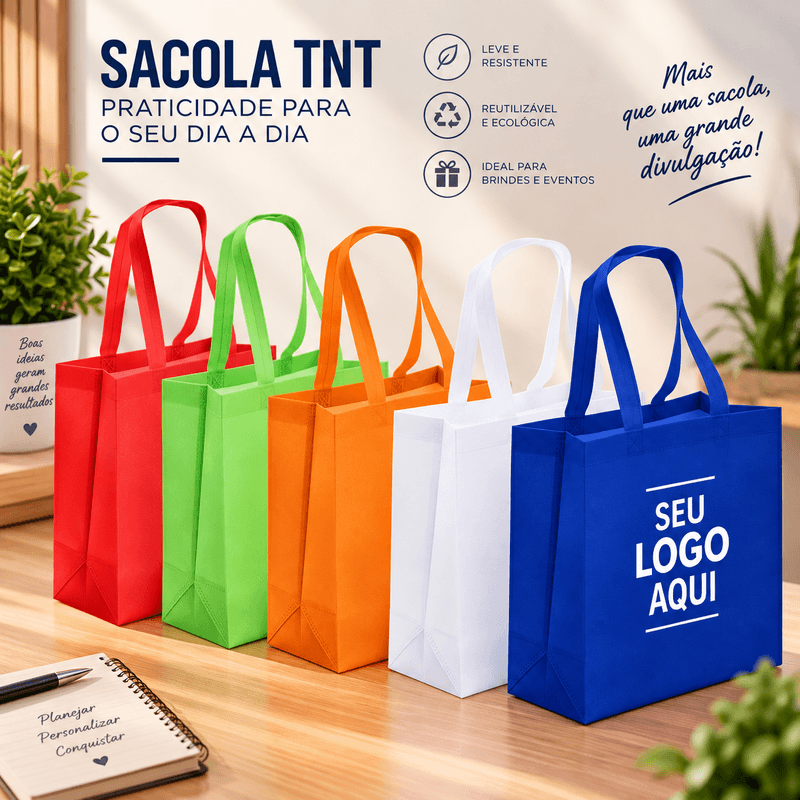 Sacola TNT 37,5X27,6 Personalizada