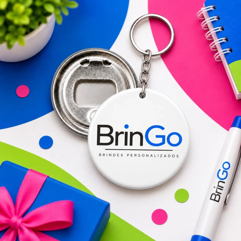 Botton Chaveiro c/ Abridor Personalizado